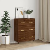 vidaXL Komoda rjavi hrast 69,5x34x90 cm inženirski les | Shoptok.si