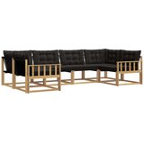 vidaXL Zunanja garnitura za sedenje z blazino 6 pcs Bela in črna, (5000272093) | Shoptok.si