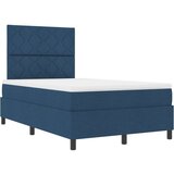 vidaXL postelja s vzmetnico modra 120x200 cm tkanina, (22083783) | Shoptok.si