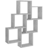  Kockaste zidne police boja betona 78x15x93 cm konstruirano drvo | shoptok.hr