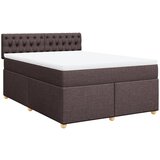 vidaXL Krevet s oprugama i madracem tamnosmeđi 160x200 cm tkanina | shoptok.hr