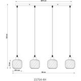 Globo viseča svetilka xia 89/14/120 cm E27 | Shoptok.si