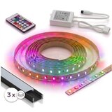  SET 1x LED RGBW traka DIGITAL LED/9,6W/230V 3 m + 3x ugradni profil 1 m + daljinski upravljač Cene