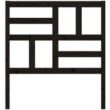  Uzglavlje za krevet crno 96 x 4 x 104 cm od masivne borovine | shoptok.hr