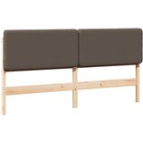  Tapecirani uzglavlje Smeđa i taupe 180 cm Čvrsto borovo drvo | shoptok.hr