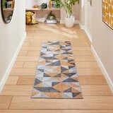 Think Rugs Oker rumeno-siv pralen tekač 76x230 cm Coral Yellow&Grey – | Shoptok.si