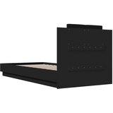  Okvir kreveta s uzglavljem i LED svjetlima crni 100 x 200 cm | Eponuda.ba