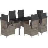  7-dijelni vrtni blagovaonski set sivi od poliratana | shoptok.hr