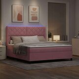 Box spring krevet s madracem Ružičasta 180 x 200 cm Baršun | shoptok.hr