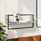 vidaXL Stenska polica s prečko siva sonoma 65x25x30 cm Cene