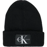 Calvin Klein Jeans Kape MONOGRAM BEANIE WL Črna