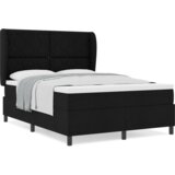 Box Spring Krevet s Madracem - Crna 140x200 cm Tkanina | shoptok.hr