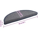  Prostirke za stepenice 15 kom 56x17x3 cm svijetlo sive i plave poluokrugle | Shoptok.si
