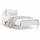Furnova Posteljni okvir brez vzmetnice bel 100x200 cm trdna borovina, (21942431) | Shoptok.si