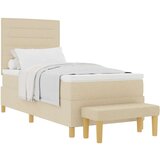  okvir postelje z vzmetnico Komplet 2 Krem Tkanina 90 x 200 cm, (22067306) | Shoptok.si
