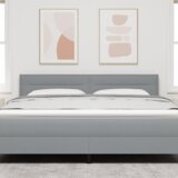  LED uzglavlje s linijama dizajna svjetlosivo 90 cm tkanina | shoptok.hr