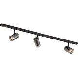 QAZQA Modern railsysteem zwart met 3 spots 1-fase - Iconic Lloyd Cene