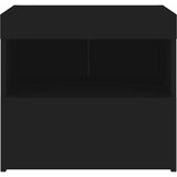  Noćni ormarići s LED svjetlima 2 kom crni 50 x 40 x 45 cm | shoptok.hr