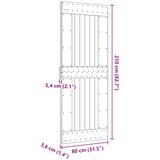 Vrata NARVIK 80 x 210 cm Čvrsta borovina (neobrađena) Prirodna | shoptok.hr