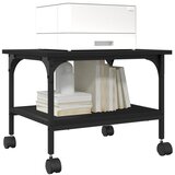  Stalak za pisač s 2 razine crni 50x40x38 cm konstruirano drvo Slike