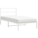  Metalni okvir za krevet s uzglavljem bijeli 100x200 cm | shoptok.hr