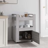  Kolica siva boja hrasta 60x45x80 cm konstruirano drvo | shoptok.hr