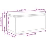  Stolica Tamno siva 81 x 41 x 40 cm Tkanina i konstruirano drvo - Tamno siva 80 cm tkanina | shoptok.hr