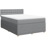  Krevet box spring s madracem svjetlosivi 140x200 cm od tkanine | shoptok.hr