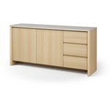 Marckeric Bijela/u svijetloj prirodnoj boji komoda u dekoru hrasta 163x80x45 cm Dore – | shoptok.hr