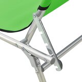  Sklopiva ležaljka za sunčanje s krovom zelena aluminijska | shoptok.hr
