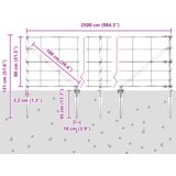vidaXL Ograja za polje 0.8x25 m pocinkano jeklo | Shoptok.si