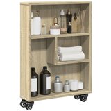vidaXL Uska kolica za pohranu boja hrasta 48x13x68cm konstruirano drvo Cijene