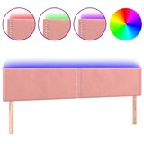  LED uzglavlje ružičasto 180x5x78/88 cm baršunasto | shoptok.hr