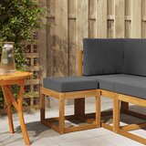  Klupa za sjedenje Prirodna i antracit 43 x 43 x 37 cm | shoptok.hr