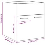  Kupaonski ormarić za umivaonik beton sivi 41x38,5x46 cm | shoptok.hr
