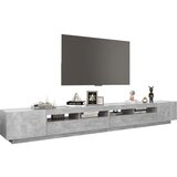 vidaXL TV omarica z LED lučkami betonsko siva 300x35x40 cm | Shoptok.si