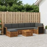  Set vanjskih sofa 7 kom. Prirodna i antracit | shoptok.hr