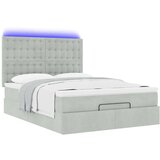  Otomanski krevet s madracima i LED 140x190 cm baršunasti | shoptok.hr
