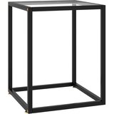  Stolić za kavu crni s kaljenim staklom 40 x 40 x 50 cm | shoptok.hr
