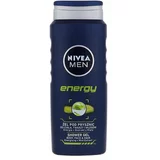 Nivea Men Energy gel za prhanje za telo, obraz in lase 500 ml za moške