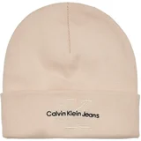 Calvin Klein Jeans Kape MONOLOGO EMBRO BEANIE Bež