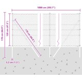 vidaXL Šesterokotna ograja Siva 1.2x10 m Jeklo | Shoptok.si