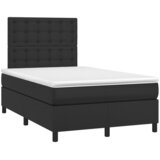  box spring s madracem LED crni 120 x 190 cm umjetna koža | shoptok.hr