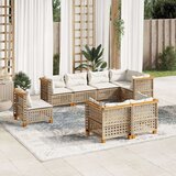 vidaXL 8-dijelni set vrtnih sofa od poliratana s jastucima bež | shoptok.hr