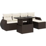 Maison Chic Seti vrtnega pohištva - Vrtna garnitura - Vrtni pohištvo set 6-delna z blazinami rjav poli ratan, (21803535) | Shoptok.si