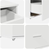  Stol s ladicama Bijelo 131,5 x 50 x 106,5 cm Konstruirano drvo | shoptok.hr
