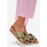 ARTIKER Leather Women's Wedge Sandals With Decorative Flower | Shoptok.si