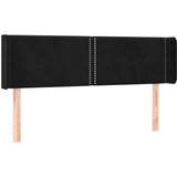  Uzglavlje s ušima crni 147x16x78/88 cm baršunasti | shoptok.hr