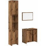  3-dijelni set kupaonskog namještaja od starog drveta | shoptok.hr
