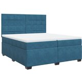 vidaXL Box spring postelja z vzmetnico modra 200x200 cm žamet, (21307448) Cene